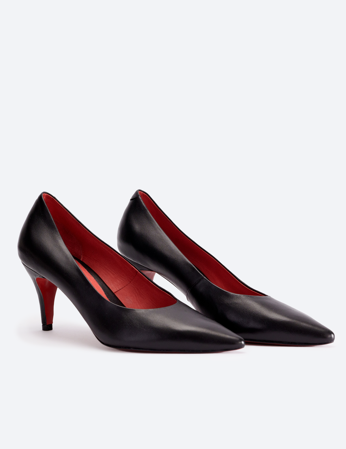 TACÓNES VERNIER NEGRO CON ROJO