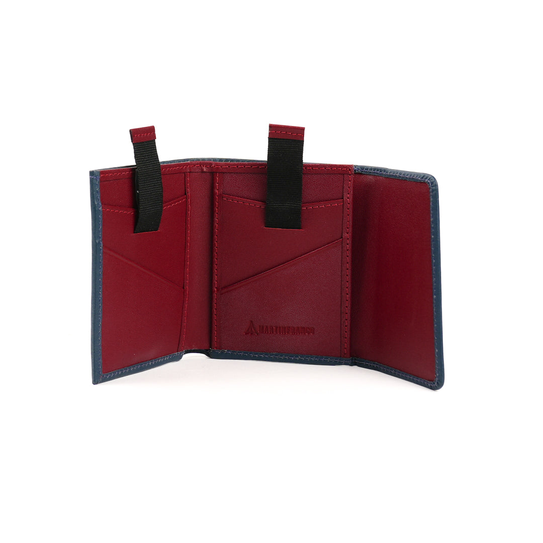 BILLETERA HOMBRE FRENCH AZUL X ROJO