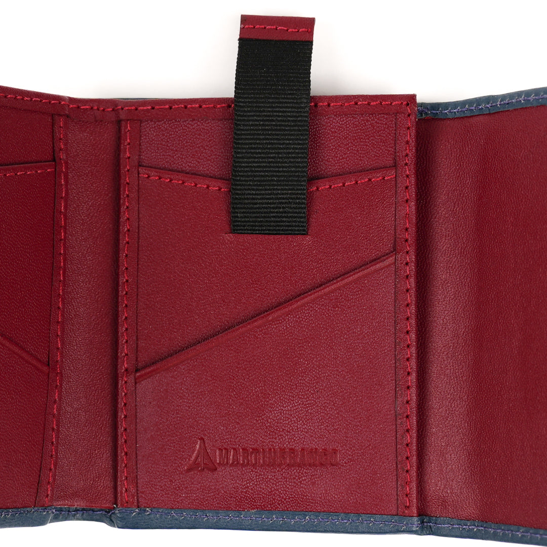 BILLETERA HOMBRE FRENCH AZUL X ROJO